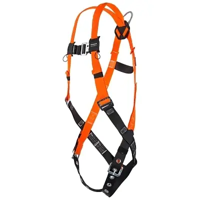 Premium Honeywell Miller T4007/UAK Full Body Harness Vest Style L/XL Polyester Orange