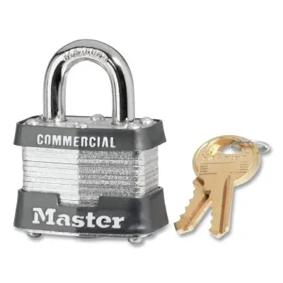 One Day Deal Master Lock 3KA-0303 No. 3 Laminated Steel Padlock 9/32 in dia 5/8 in W x 3/4 in H Shackle Keyed Alike 0303