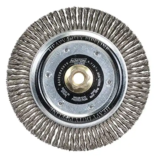 Holiday Sale Norton 66252843919 Wire Wheel Brush Carbon Steel 9000 RPM 6-7/8 in x 3/16 in x .020 in