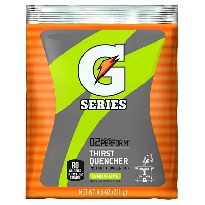 Gatorade 3956 G Series 02 Perform Thirst Quencher Instant Powder 8.5 oz Pouch Lemon-Lime 1 gal Yield Markdown