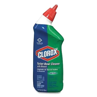 High Quality Clorox OC00031 Toilet Bowl Cleaner with Bleach 24 oz Bottle Fresh Scent