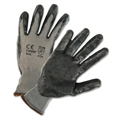Deal PIP 713SNF/M PosiGrip Foam Nitrile Palm-Coated Polyester Gloves Medium Gray Shell