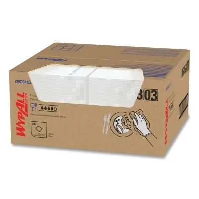 Kimberly-Clark Professional 6053 WypAll X50 Foodservice Towel 23.5 x 12.5 inches White Hassle-Free Returns