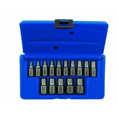 Free Returns Irwin 53228 Hex Head Multi-Spline Screw Extractors - 532 Series - Plastic Case Set, 15 Pc, 1/8 in to 9/16 in