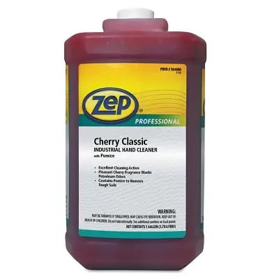 Zep 1046473 Cherry Classic Industrial Hand Cleaner With Pumice, Square Jug, 1 gal (4 PK) Fast Shipping