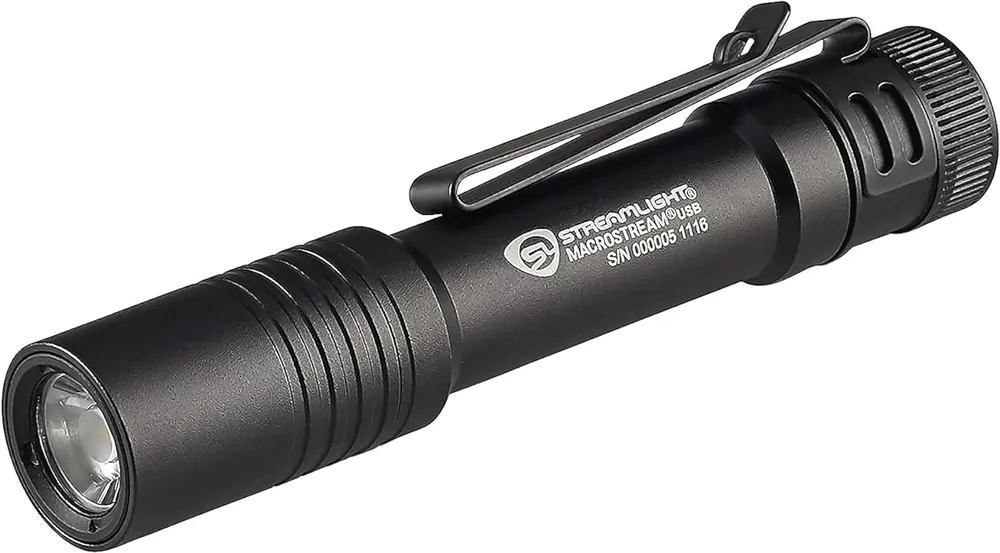 Streamlight 66320 MacroStream USB 500-Lumen Rechargeable Compact Flashlight Black Popular