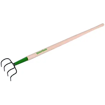 Union Tools 68116 Cultivator 4-Tine Curved 48 inches North American Hardwood Handle Trusted Brand
