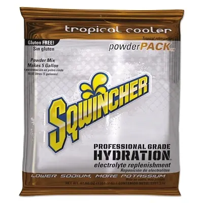 Best Price Sqwincher 159016409 Powder Pack Tropical Cooler 47.66 oz Pack Yields 5 gal