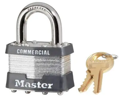 Budget Master Lock 1DCOM Laminated Steel Padlock 0.25 lbs