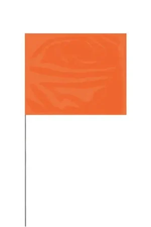 Low Price Presco 4521O 4x5 Orange Marking Flag 21 wire staff 100-Count