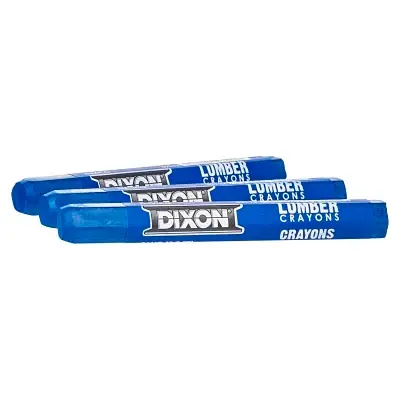 Fresh Stock Dixon Ticonderoga 52112 Lumber Crayons 1/2 Inch x 4 1/2 Inch Soft Blue 12 Pack