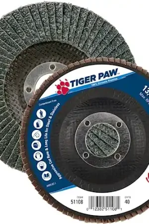 Weiler 51108 Tiger Paw Abrasive Flap Disc 40 Grit Pack of 10 Instant Buy