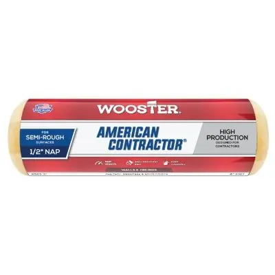 Wooster 00R5630090 American Contractor Roller Covers 9 in 1/2 in Nap Length Next Day Delivery