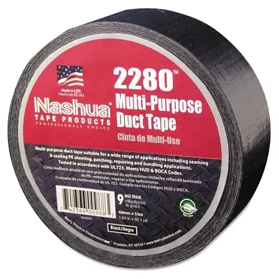 Nashua 1087206 2280 General Purpose Duct Tapes Black 55 meters x 48 millimeters x 9 mil Order Now
