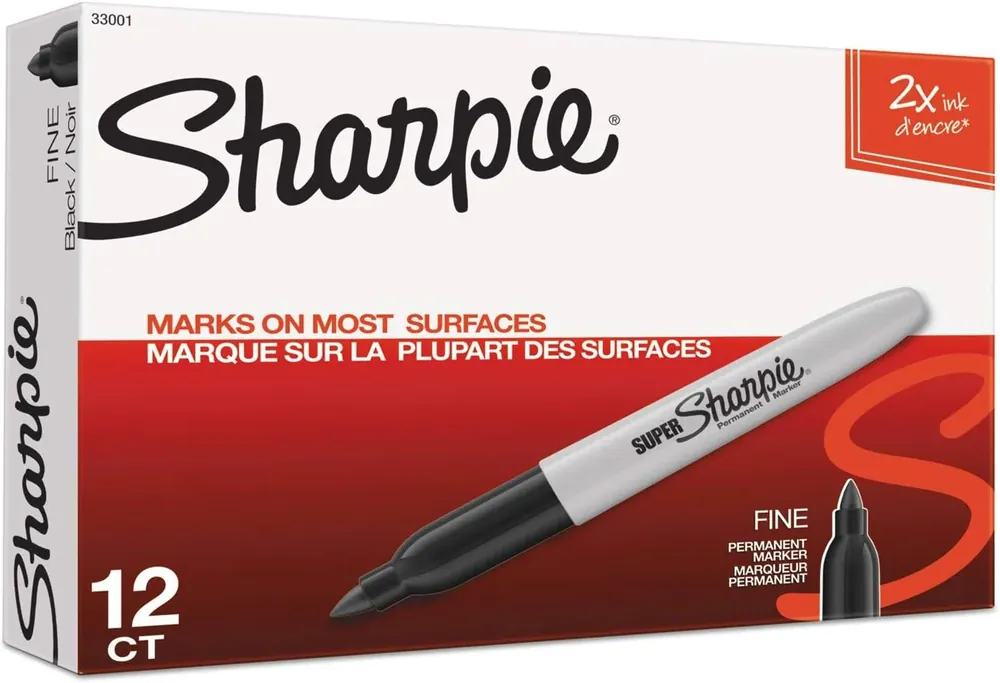 Flash Sale Sharpie 33001 Permanent Markers Fine Point Black Dozen