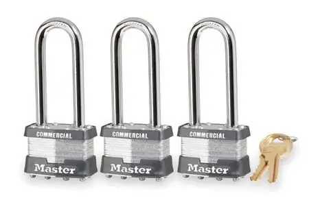 Brand New Master Lock 1TRILJCOM No. 1 Laminated Steel Padlock 5/16 in dia 3/4 in W x 15/16 in H Shackle