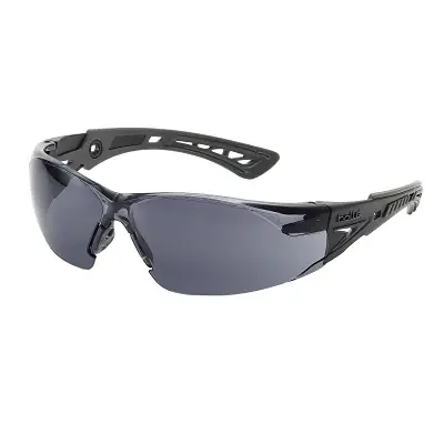 Bolle Safety 40208 Rush+ Series Safety Glasses Smoke Lens Anti-Fog Anti-Scratch Grab Now
