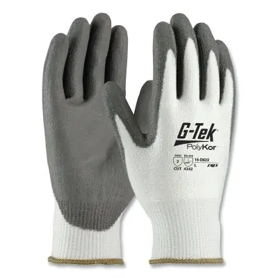 G-Tek 16-D622/M PolyKor Cut Resistant Gloves Medium White/Gray While Supplies Last