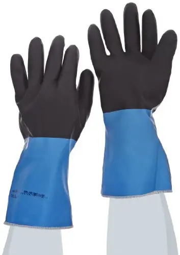 Holiday Sale MAPA Professional 332429 Temp-Tec NL-56 Neoprene Thermal Insulation Heavyweight Glove Chemical Resistant 14 Inches Size 9 Blue/Black Case of 6 Pairs