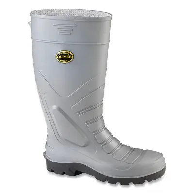 Oliver by Honeywell 22205-GRY-100 16 in PVC Gumboots Size 10 Steel Toe Green Weekend Sale