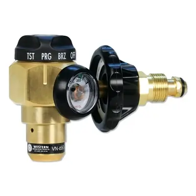Price Cut Western Enterprises VN650 Nitrogen Purging Regulator/Flowmeter 35 to 25 SCFH Purge 3 to 6 SCFH Braze 5-1/2 in L CGA-580