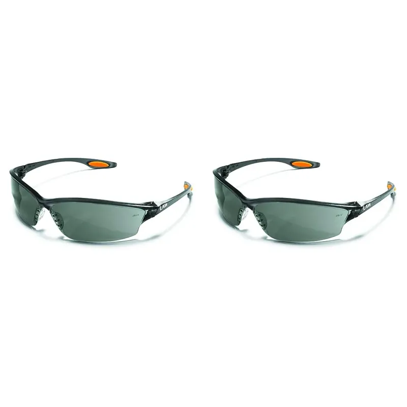 MCR Safety LW212 Law LW2 Series Crew Dielectric Safety Glasses, Anti Fog Scratch Resistant, Wrap-Around Lenses, UV Protection (Pack of 2) High Quality
