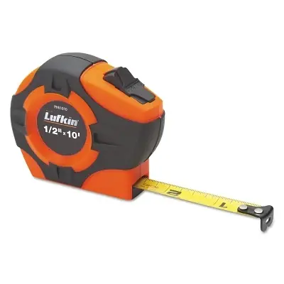 Crescent Lufkin PHV1048CMEN P1000 Series Power Tape 1 in W x 26 ft L SAE/Metric Yellow Clad Blade Hi-Viz Orange/Black Case Best Choice