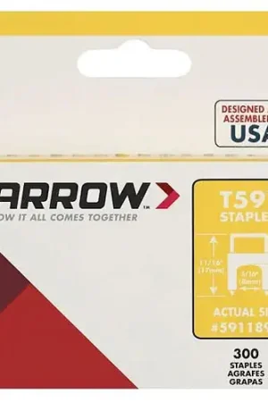 Arrow 591189 T59 Insulated Clear 5/16 by 5/16 Cable Staples, 300-Pack Reduced Price