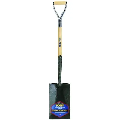 Best Choice Jackson Professional Tools 1230200 J-450 Series PONY Shovel 7.5 Inch W x 12 Inch L Blade 27 Inch L Armor D-Grip White Ash Garden Spade