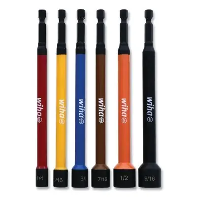 Wiha Tools 70486 Color Coded Magnetic Nut Setter Set Power 6 Piece Replacement MPN Genuine