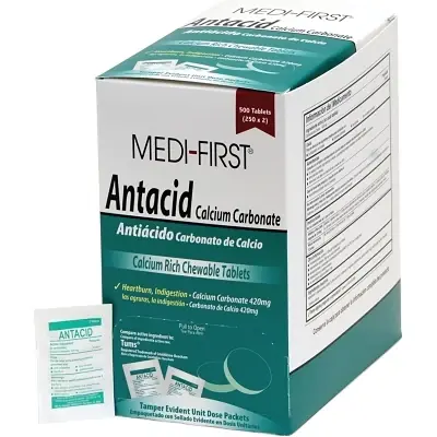 Medi-First 80213 Antacid Chewable Tablets Mint Flavor 420mg PK500 Buy Direct