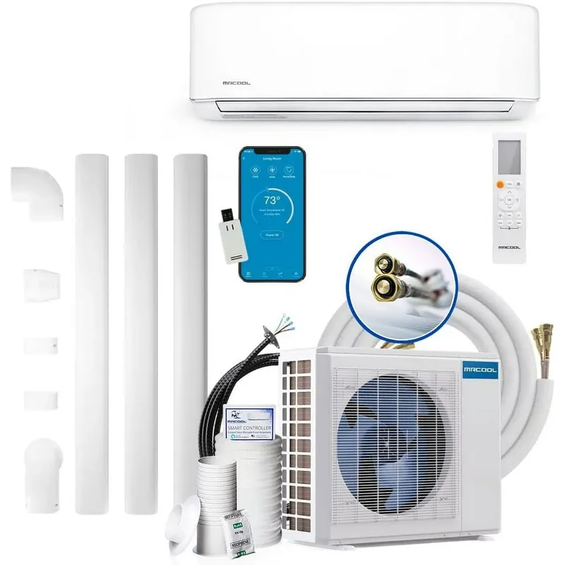 Deal MRCOOL DIY-24-HP-WM-230C25 E Star DIY 4th Gen 24k BTU Ductless Mini-Split Heat Pump Complete System 208-230V/60Hz w/ Line Set Cover Kit