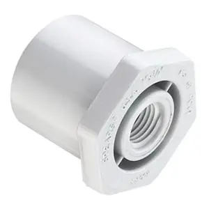 Fan Favorite Spears 438247 Reducing Bushing, Spigot x FPT White PVC Schedule 40 for Spears