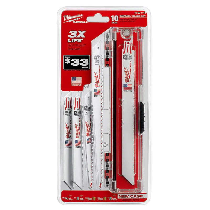 Markdown Milwaukee 49-22-1110 10 Pc SAWZALL Blade Set