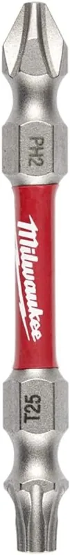 Milwaukee 48-32-4312 Shockwave Impact Phillips #2 Torx T25 Double Ended Bit Fan Favorite