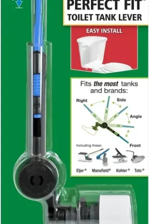 Fluidmaster 640 Perfect Fit Universal Toilet Tank Flush Lever White, Adjustable Arm In Demand