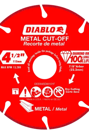 Best Choice Diablo DDD045DIA101F 4-1/2 in Diamond Metal Cut Off Blade