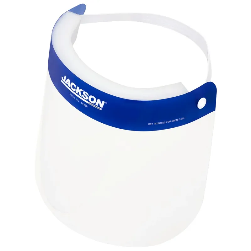 Premium SureWerx Jackson Safety 14360 Face Shield Elastic Disposable Splash Protection Clear