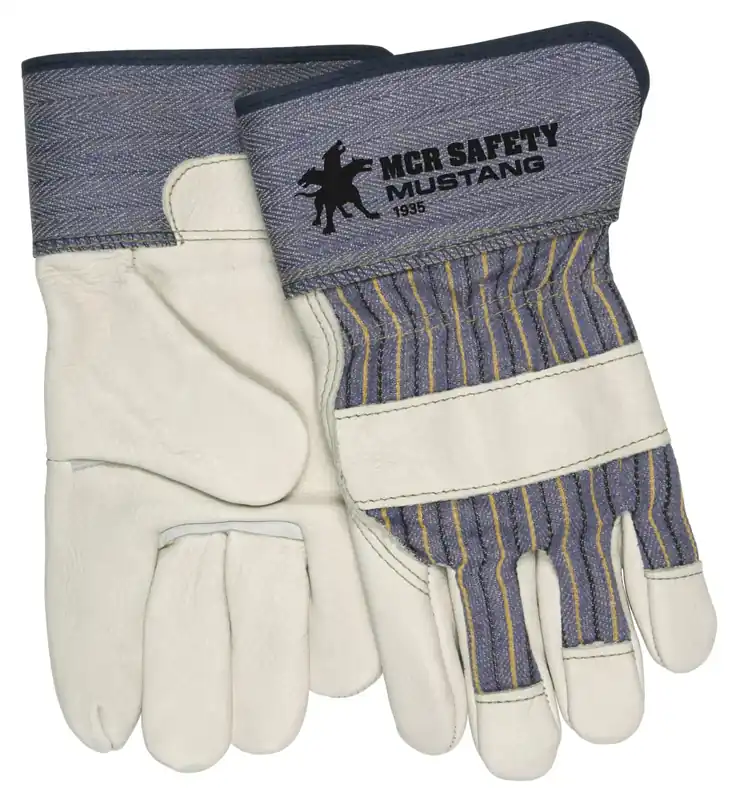 MCR Safety 1935XL Mustang Premium Grade Leather Palm Gloves XL Best Price