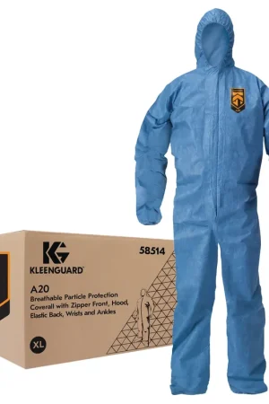 KleenGuard 58514 A20 Breathable Particle Protection Coveralls XL Blue Case of 24 Bargain