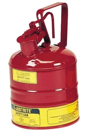 Justrite 10301 Type I Safety Can with Trigger Handle Self Close Lid 1 Gallon Today Only
