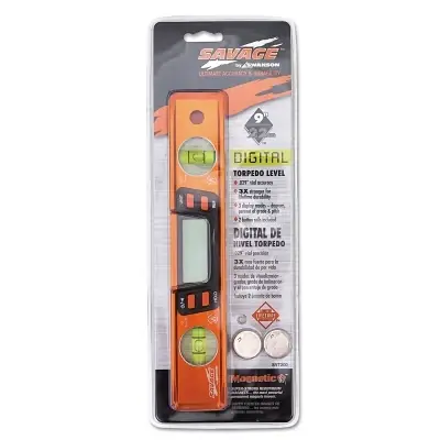 Swanson Tools SVT200 Savage Digital Torpedo Magnetic Level 9 in L 2 Vials Latest
