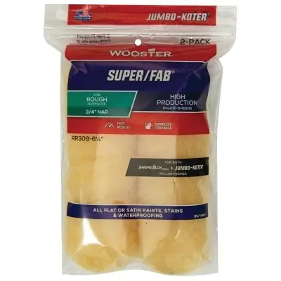 Direct From Factory Wooster 0RR3090064 Super/Fab Jumbo-Koter Mini Roller Covers Power (2 Pack) Replacement MPN