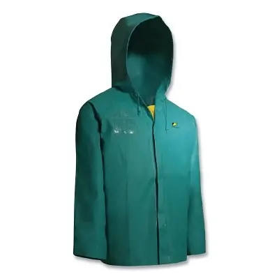 Dunlop Protective Footwear 7103400.2X Chemtex Jacket with Hood 2X-Large PVC Green Next Day Delivery