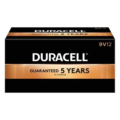Duracell DURMN1604BKD CopperTop Alkaline Battery 9V 12/BX New Release