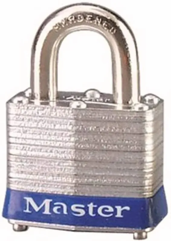 Master Lock 3BLU Laminated Steel Lockout Tagout Safety Padlock with Key, Blue Same Day Shipping