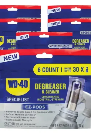 WD-40 Specialist 300882 Degreaser and Cleaner EZ-PODS, Customizable Industrial-Strength Concentrate, Multi-Surface Cleaning Solution, 6-Pack of 5-Count, 30 PODS Total Get Yours