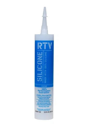 Fresh Stock White Lightning WL099110C Contractor RTV Silicone Sealant Clear 10 oz