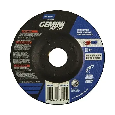 Bargain Norton 66252843584 Grinding Wheels Aluminum Oxide 4 1/2 Dia 7/8 Arbor 24 Grit