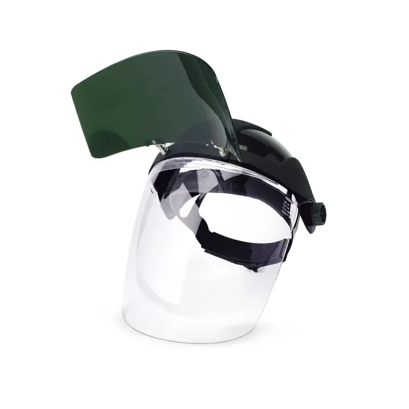 While Supplies Last Sellstrom S32151 DP4 Series Multi-Purpose Faceshield, Flip-Up IR Window & Ratcheting Headgear, AF/Clear, Shade 5 IR, 9 in H x 12.125 in L
